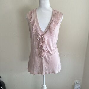 H & M women’s L sleeveless dusty pink blouse